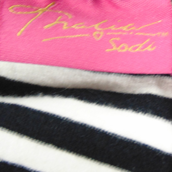 Black And White Striped Cherry, Lemon, Fruit Top - Picture 6 of 6